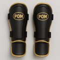 P.O.M Schienbeinschoner Hosiery in Schwarz-Gold, Paar