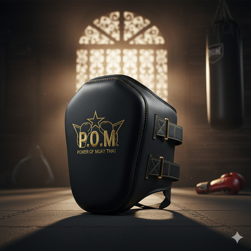 P.O.M Body Protector in Schwarz-Gold mit Gurten
