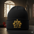 P.O.M Beanie (Schwarz, Logo-Patch)